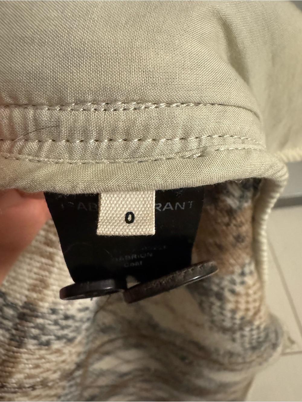 Isabel Marant Plaid Wool-Blend Overshirt Coat in Cream, Brown & Gray - Picture 5 of 10